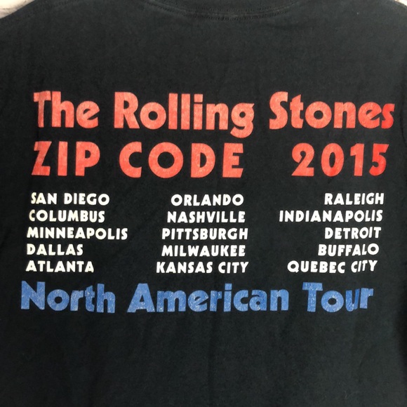 The Rolling Stones Zip Code 2015 Tour Tee. Sz.M - Picture 5 of 6